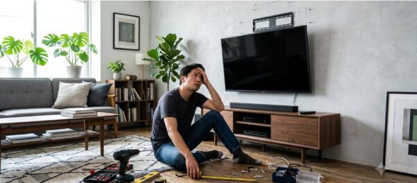 壁掛けテレビをDIYで交換