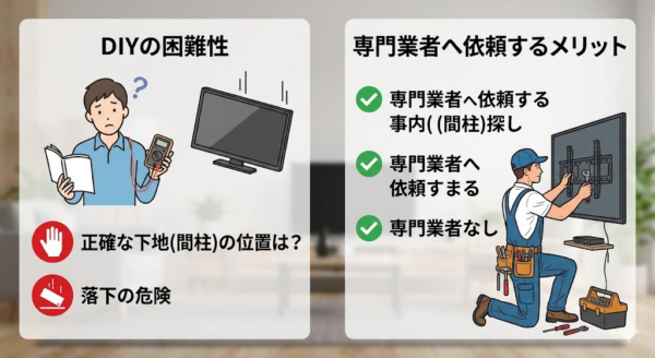 壁掛けテレビDIY
