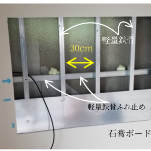 軽量鉄骨の配置写真