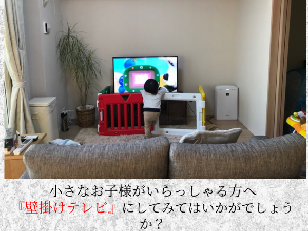 テレビに柵をしていた写真です