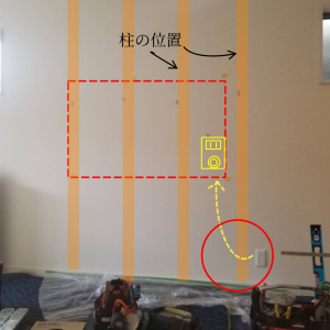 石膏ボード内部の隠蔽