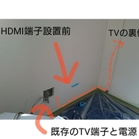 神奈川県横浜市にて　壁掛けテレビ配線　マンションのサムネイル