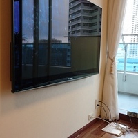 東京都マンションにて　壁掛けテレビ　隠蔽配線　のサムネイル