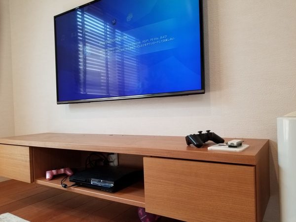 東京都大田区にて　49型壁掛けテレビ　コンセント増設