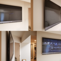 東京都狛江市にて KDL-46EX700 壁掛けテレビ 隠蔽配線のサムネイル
