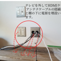 東京都練馬区にて   壁掛けテレビは他社にて設置済み  配線のみの作業のサムネイル