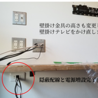 東京都練馬区にて   壁掛けテレビは他社にて設置済み  配線のみの作業のサムネイル