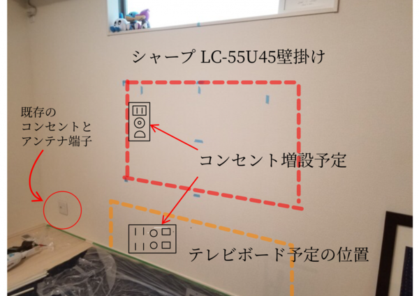 神奈川県川崎市一戸建てにて 壁掛けテレビと隠蔽配線工事のサムネイル