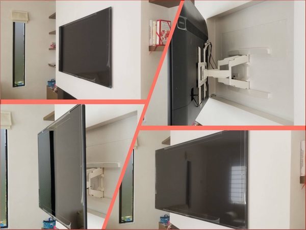 大田区田園調布にて  65型  BRAVIA  KJ-65X80J  壁掛けテレビ工事と費用