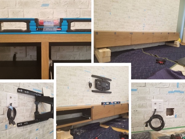 神奈川県川崎市にて 壁掛けテレビ 配線工事 パモウナテレビ