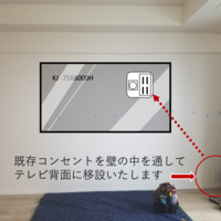 江東区豊洲　新築マンションにて75型壁掛けテレビとコンセント増設工事ですのサムネイル