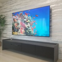 東京都江東区新築マンションにて　75型48型　壁掛けテレビ２台と配線工事のサムネイル