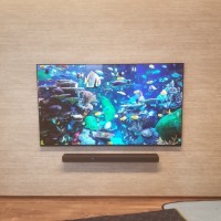 東京都三鷹市新築戸建て住宅にてテレビとサウンドスピーカー壁掛けと隠ぺい配線のサムネイル