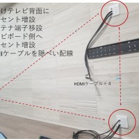 東京都武蔵野市マンションにて壁掛けテレビと電気配線工事のサムネイル