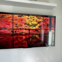 東京都町田市にて55型壁掛けテレビIKEAのLACK設置配線工事のサムネイル