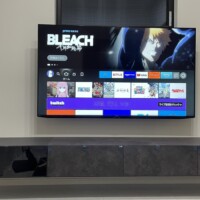 東京都村山市にて壁掛けテレビと240cmテレビボード壁掛けのサムネイル