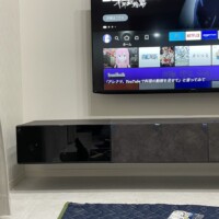 東京都村山市にて壁掛けテレビと240cmテレビボード壁掛けのサムネイル